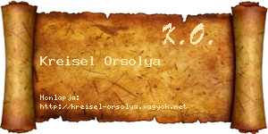 Kreisel Orsolya névjegykártya